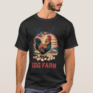 Lokale Eieren Tellen u2013 Retro Kippenhok - Kuike T-shirt