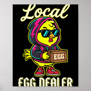 Lokale Eierhandel Kip Sungles Hoodie Pasen Poster