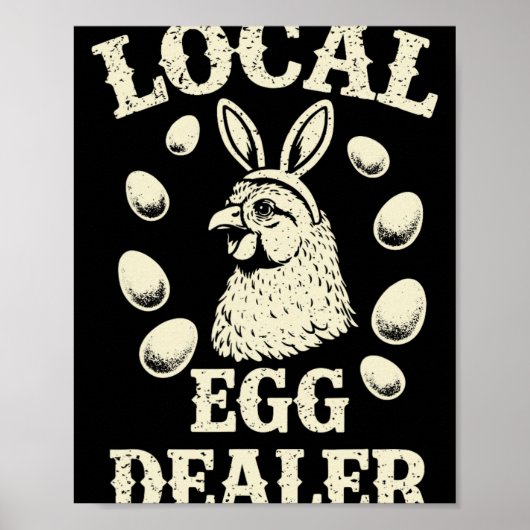 Lokale eierhandel pluimveehouderij Pasen dag boer  Poster (Voorkant)
