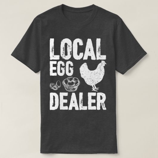 Lokale eierhandelaar Boerderij boer Lover Chicken T-shirt (Design voorkant)