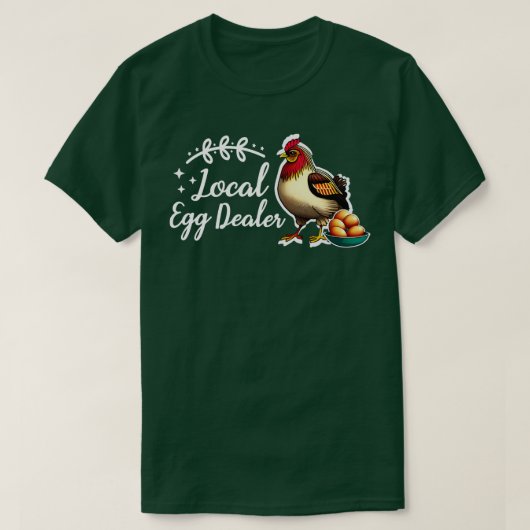 Lokale eierhandelaar Funny Chicken Lover Bleaching T-shirt (Design voorkant)