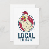 Lokale eierhandelaar Funny  paasschenker Bedankkaart (Voorkant / Achterkant)