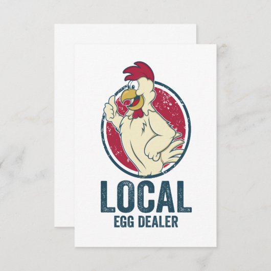 Lokale eierhandelaar Funny paasschenker Bedankkaart (Voorkant / Achterkant)