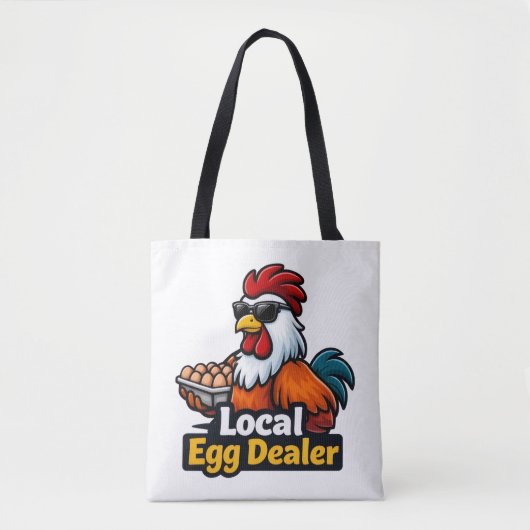 Lokale eierhandelaar, gangster, haan. tote bag (Voorkant)