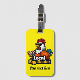 Lokale eierhandelaar, gansta, rooster. bagagelabel