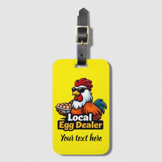Lokale eierhandelaar, gansta, rooster. bagagelabel (Voorkant (verticaal))