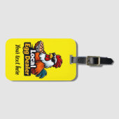 Lokale eierhandelaar, gansta, rooster. bagagelabel (Voorkant (horizontaal))