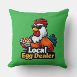 Lokale eierhandelaar, gansta, rooster. kussen