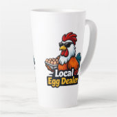 Lokale eierhandelaar, gansta, rooster. latte mok (Rechterhoek)