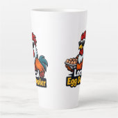 Lokale eierhandelaar, gansta, rooster. latte mok (Voorkant)