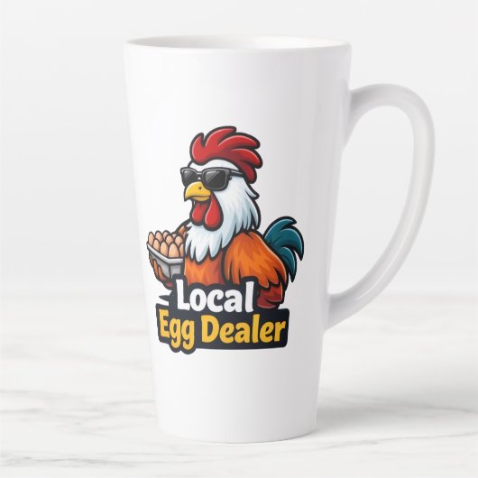Lokale eierhandelaar, gansta, rooster. latte mok (Rechts)
