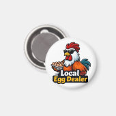 Lokale eierhandelaar, gansta, rooster. magneet (Voorkant / Achterkant)