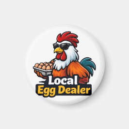 Lokale eierhandelaar, gansta, rooster. magneet