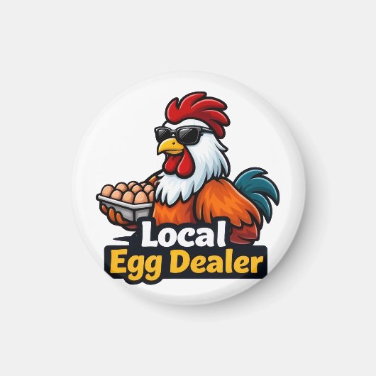 Lokale eierhandelaar, gansta, rooster. magneet (Voorkant)
