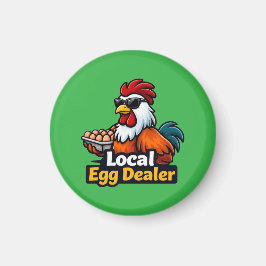 Lokale eierhandelaar, gansta, rooster. magneet