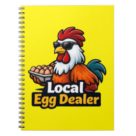 Lokale eierhandelaar, gansta, rooster. notitieboek