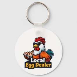 Lokale eierhandelaar, gansta, rooster. sleutelhanger