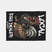 Lokale eierhandelaar rooster Pasen Grappige kippen Fleece Deken (Voorkant (Horizontaal))