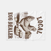 Lokale eierhandelaar rooster Pasen grappige kippen Fleece Deken (Voorkant (Horizontaal))