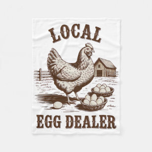 Lokale eierhandelaar rooster Pasen grappige kippen Fleece Deken