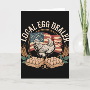 Lokale eierhandelaar rooster Pasen Grappige Kippen Kaart