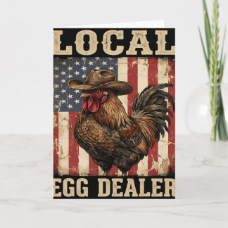 Lokale eierhandelaar rooster Pasen Grappige kippen Kaart