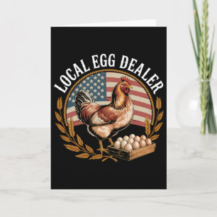 Lokale eierhandelaar rooster Pasen grappige kippen Kaart
