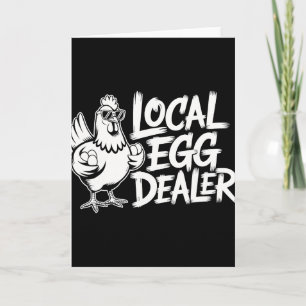 Lokale eierhandelaar rooster Pasen Grappige kippen Kaart