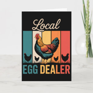 Lokale eierhandelaar rooster Pasen grappige kippen Kaart