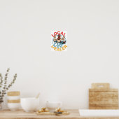 Lokale eierhandelaar rooster Pasen grappige kippen Poster (Keuken)