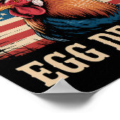 Lokale eierhandelaar rooster Pasen grappige kippen Poster (Hoek)
