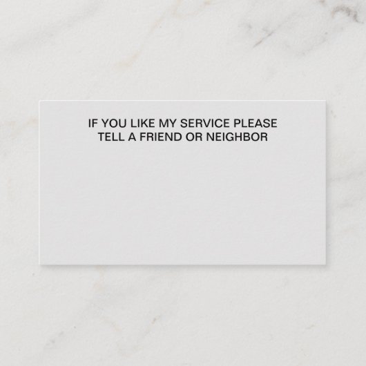 Lokale gazon service beste Visitekaartjes (Achterkant)