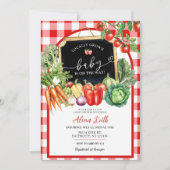 Lokale Gingham Baby Shower Kaart (Voorkant)