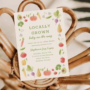Lokale Groenten Baby Shower van de Boerenmarkt Kaart