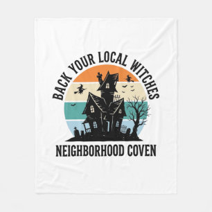 Lokale Heks Halloween Spoken Huis Retro Kunst Fleece Deken