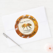 Lokale honing-Boerderij Apiary Small Business Food Ronde Sticker (Envelop)