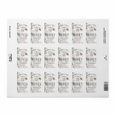 Lokale Honing Hex Jar  Meadow Flowers & Bee Etiket (Full Sheet)