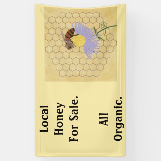 Lokale honing voor verkoop Honeybee Banner (Verticaal)