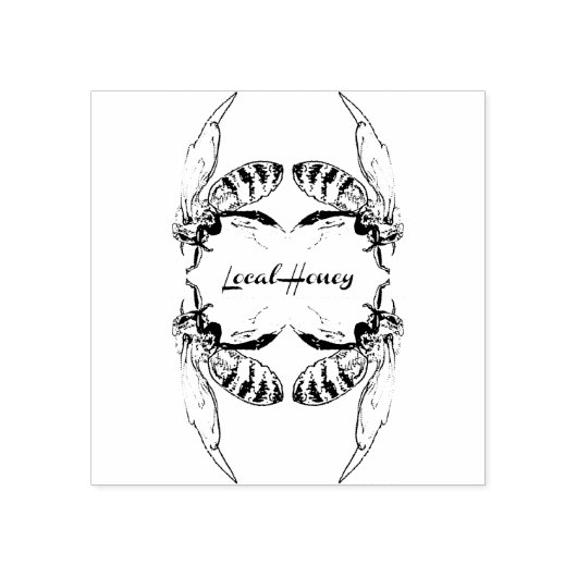 Lokale honingbijen rubberstempel (Afrduk)