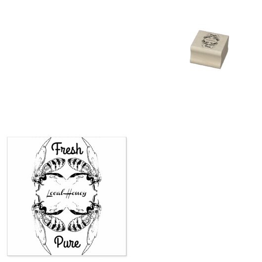 Lokale honingbijen rubberstempel (Gestempeld)