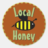 Lokale honingpot Gepersonaliseerd Ronde Sticker (Voorkant)