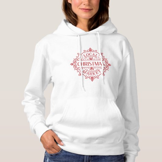 Lokale kerstmarkt hoodie (Voorkant)