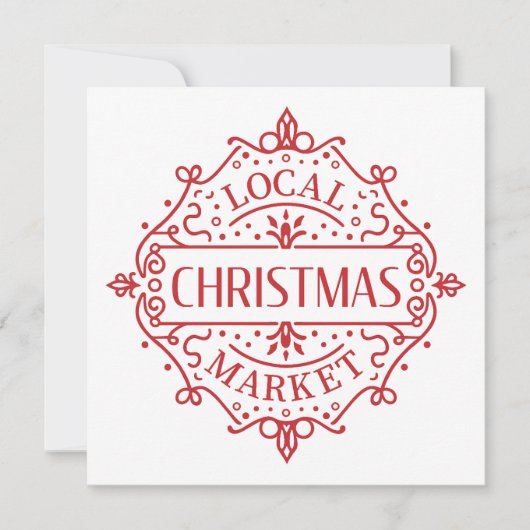 Lokale kerstmarkt kaart (Voorkant)