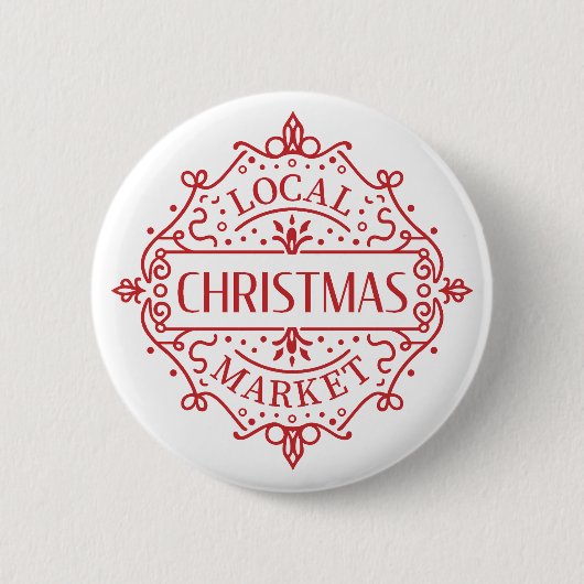 Lokale kerstmarkt ronde button 5,7 cm (Voorkant)