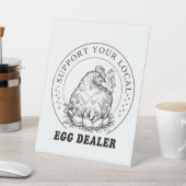 Lokale kipeidealeraar reclamebord met voetstuk (Insitu)