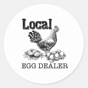 Lokale kippeneieren Dealer Funny Ronde Sticker