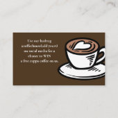 Lokale koffiewinkel visitekaartje (Achterkant)