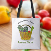 Lokale landbouwmarkt tote bag