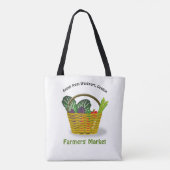 Lokale landbouwmarkt tote bag (Achterkant)