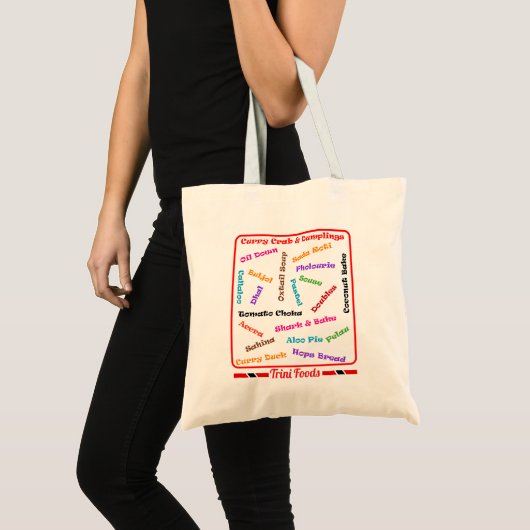 Lokale levensmiddelen van Trinidad en Tobago Tote Bag (Voorkant (product))